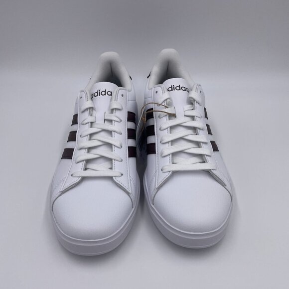 adidas Grand Court 2.0 White / Dark Brown Women's Shoes - Picture 3 of 8